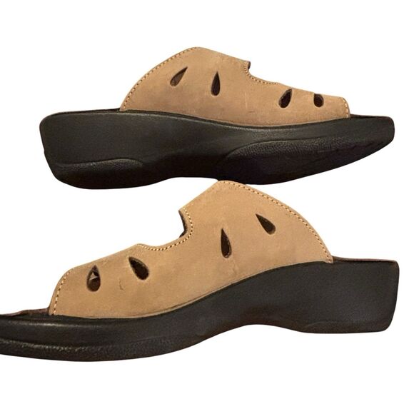 Flexus by‎ Spring Step Women's Size 40 (9.5) Leather Slip On Sandals ITALY - Picture 15 of 16